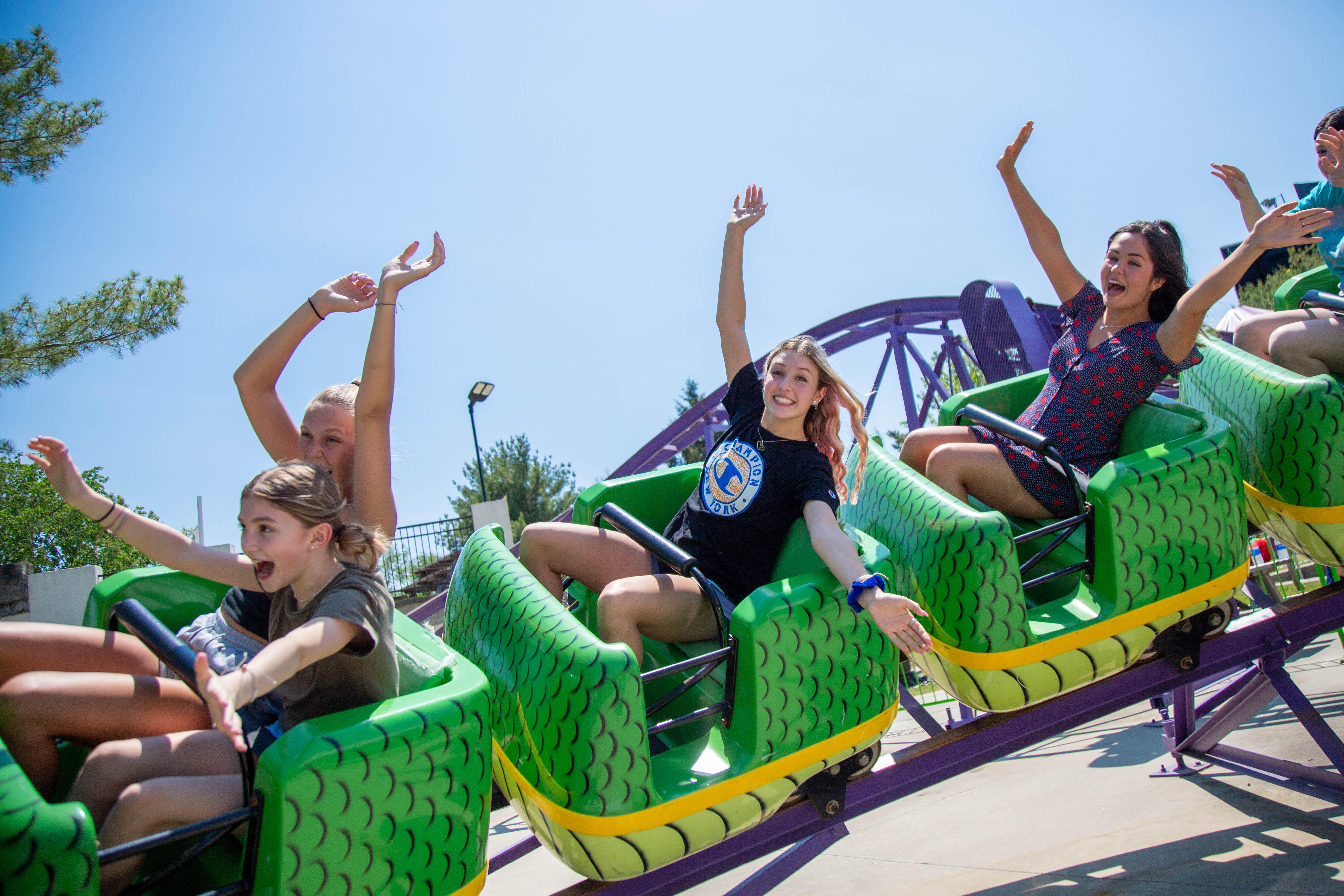 The Castle Fun Center Dragon Roller Coaster, located in Chester, New York www.thecastlefuncenter.com