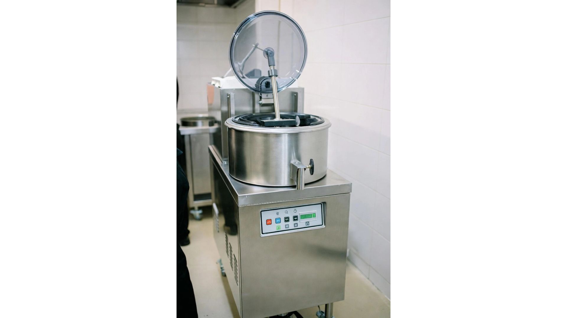 Industrial-grade stainless steel soft-serve ice cream machine and batch freezer supplied by ARE in Southern California.