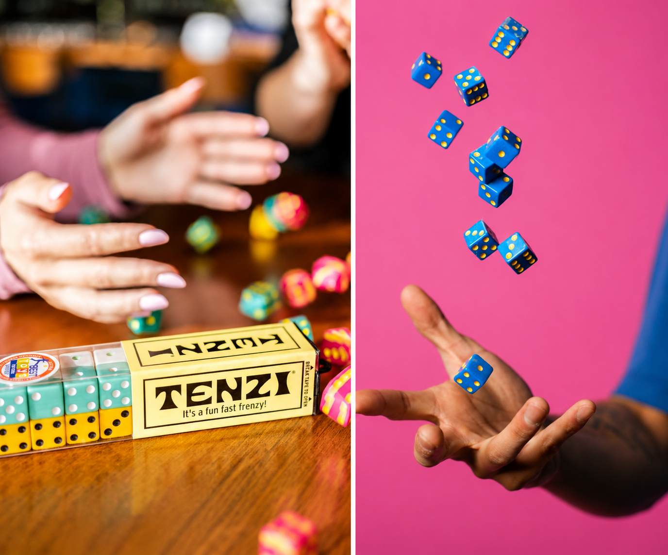 Bring excitement to game night with TENZI, the fast-paced dice game for all ages. Easy to learn, quick to play, and perfect for family gatherings, parties, classrooms, and friendly competition.