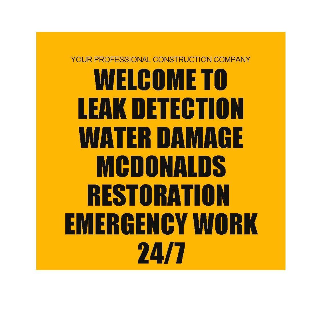 Leak Detection Mcdonalds Restoration 24/7 Logo
