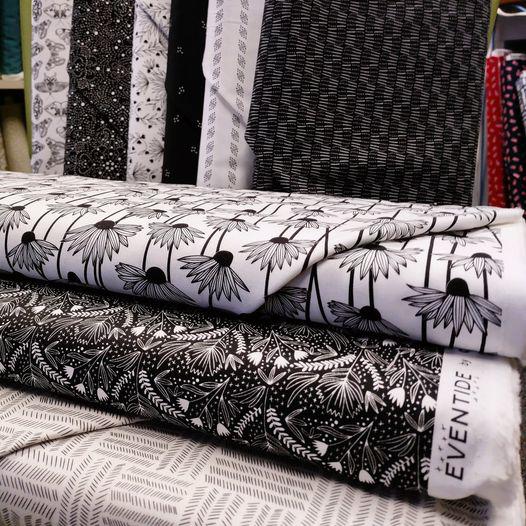 New arrival! Eventide collection from Phoebe Fabrics. We love how soft these fabrics feel. Plus they have a good drape so they would be great to use for garments as well as quilting.