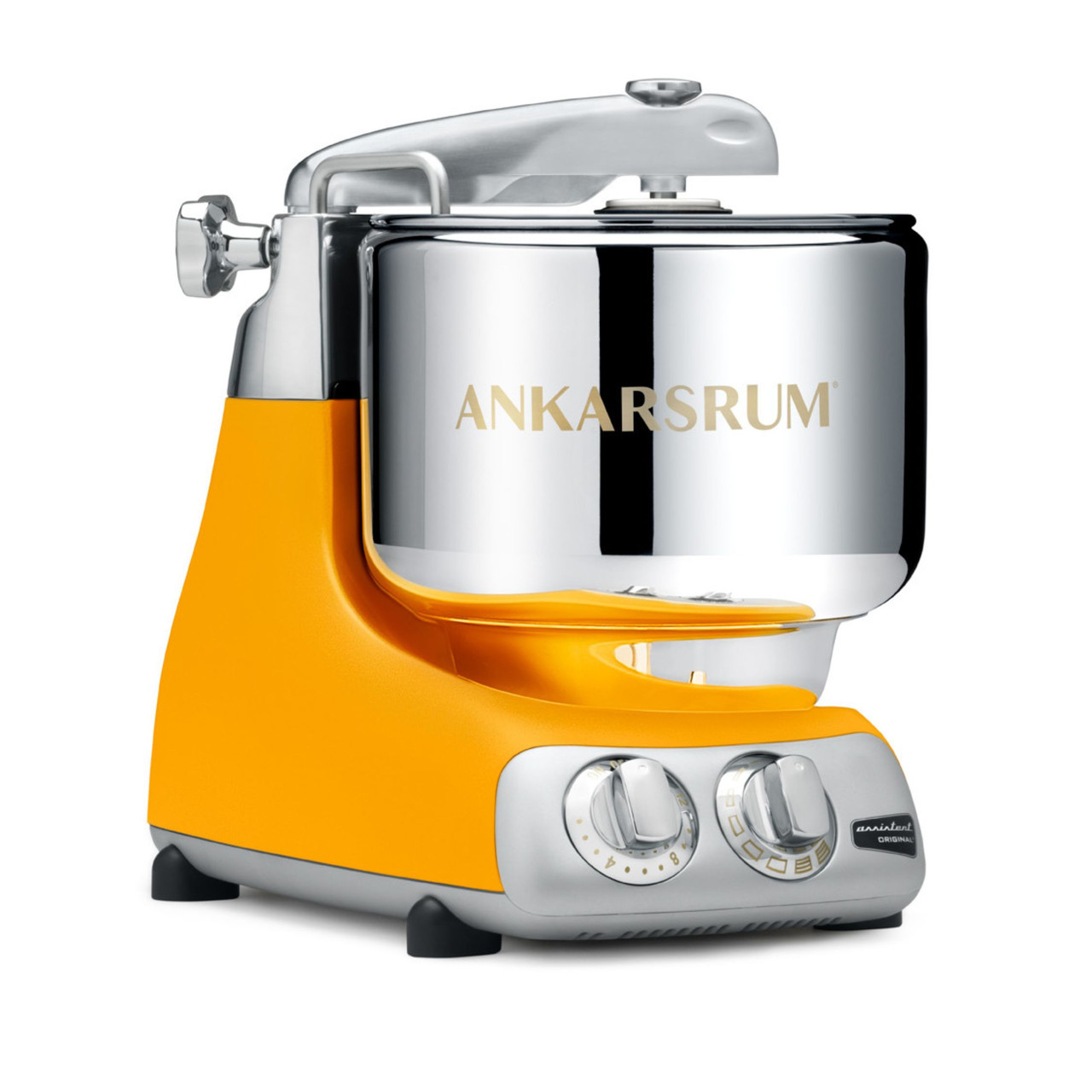 Ankarsrum MixerMeet THE BAKER'S MIXER! Selected as the Top Choice for stand mixer by America's Test Kitchen in the recent testings of 2023 and 2025.
Built for heavy-duty use, the Ankarsrum Assistent was built without gears so it can power large batches of dough, grind large quantities of meat, and even power a high-speed blender without overheating.
A 600 watt motor powers the worm drive that powers the mixer