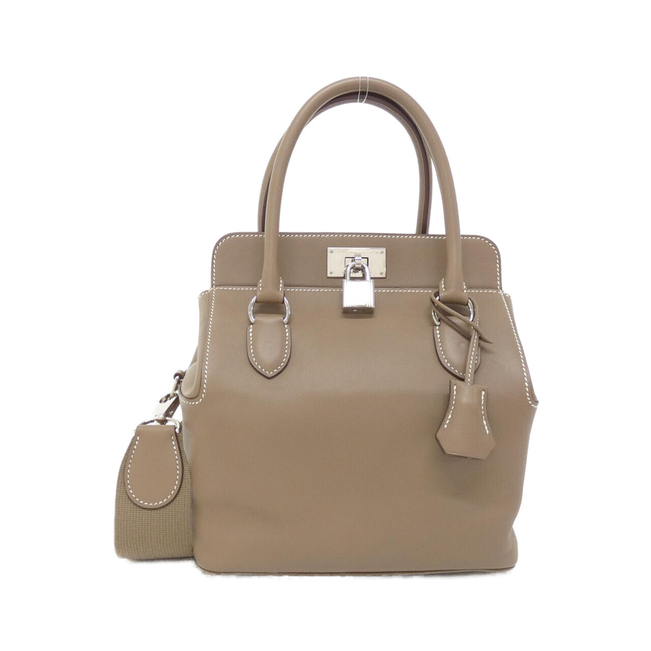 エルメス ツールボックス 20cm 062206CK スイフト ETOUPE シルバー金具 T刻印