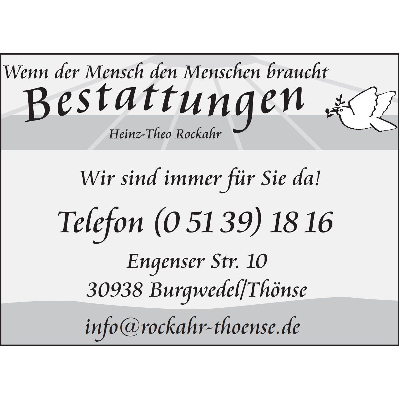 Bestattungen Rockahr in Burgwedel