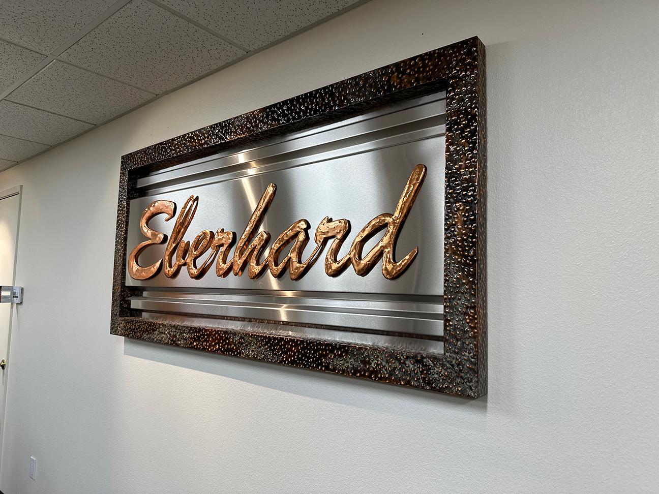 Picture of Eberhard logo in office building 