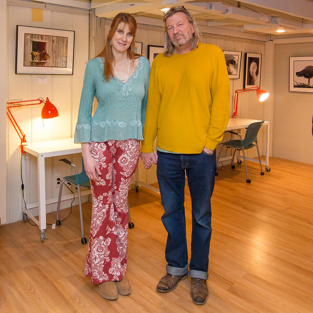 Cider House Owners Elizabeth and Lennie Appelquist at the Cider House Offices