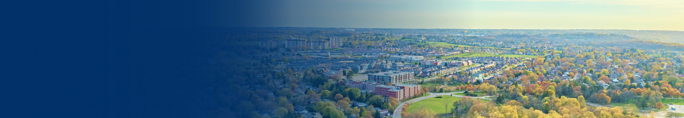 Aerial view of Ancaster, Ontario.