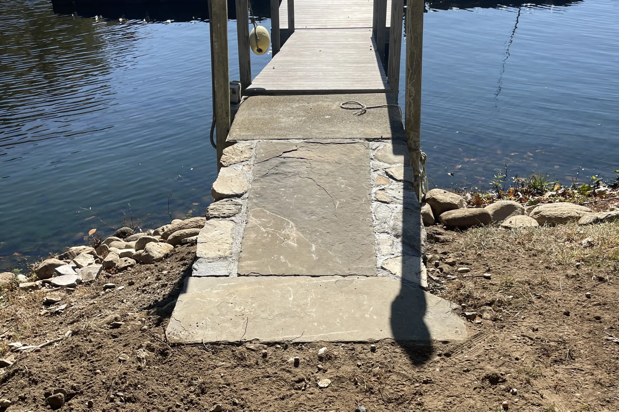 Natural stone walkway - Walkways and pathways project by General Masonry LLC.