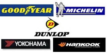 Goodyear, Michelin, Dunlop, Yokohama, Hankook!!