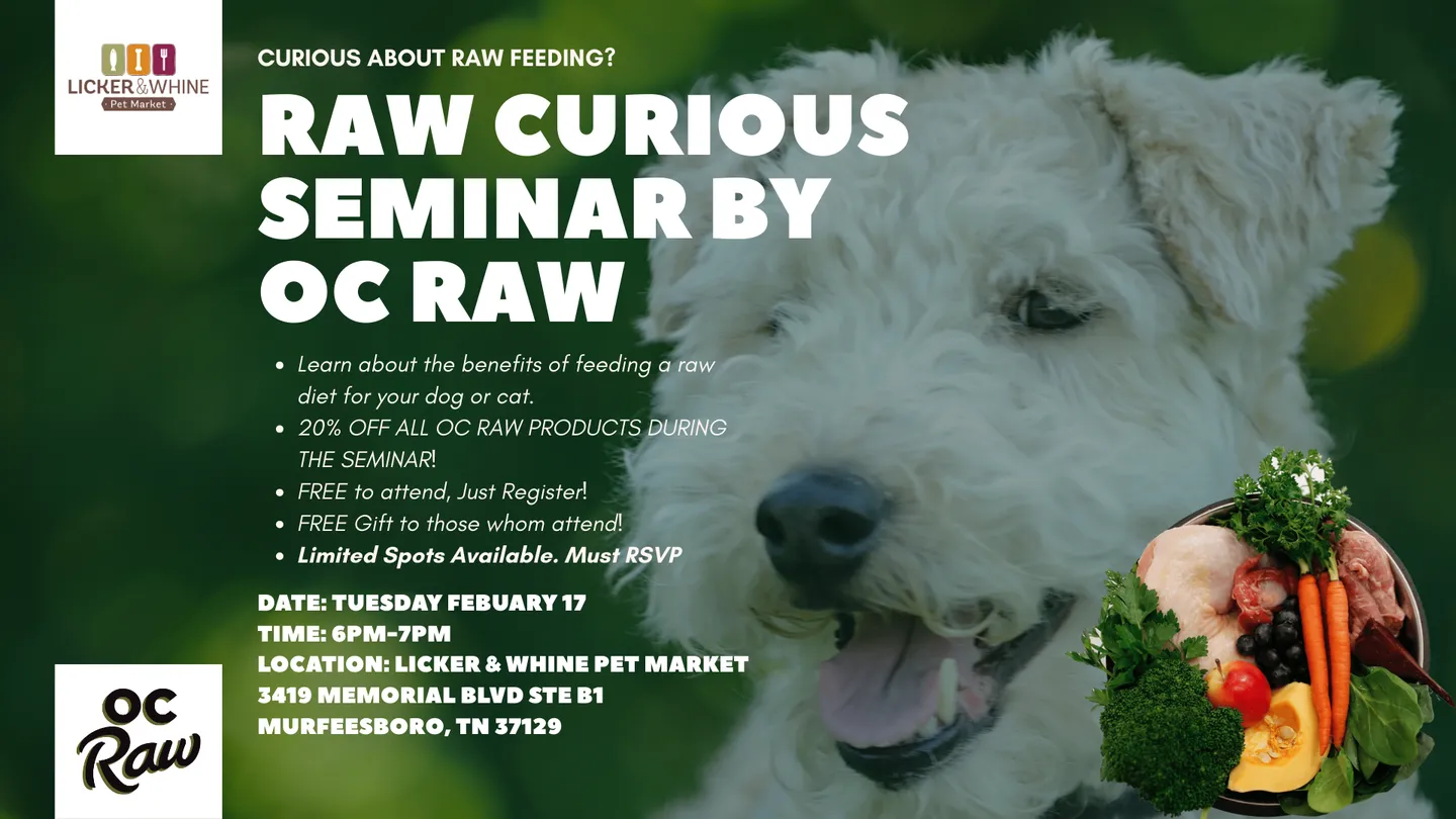 Image of Local Pet Event Raw Curious Seminar - Presented by OC Raw Nearby