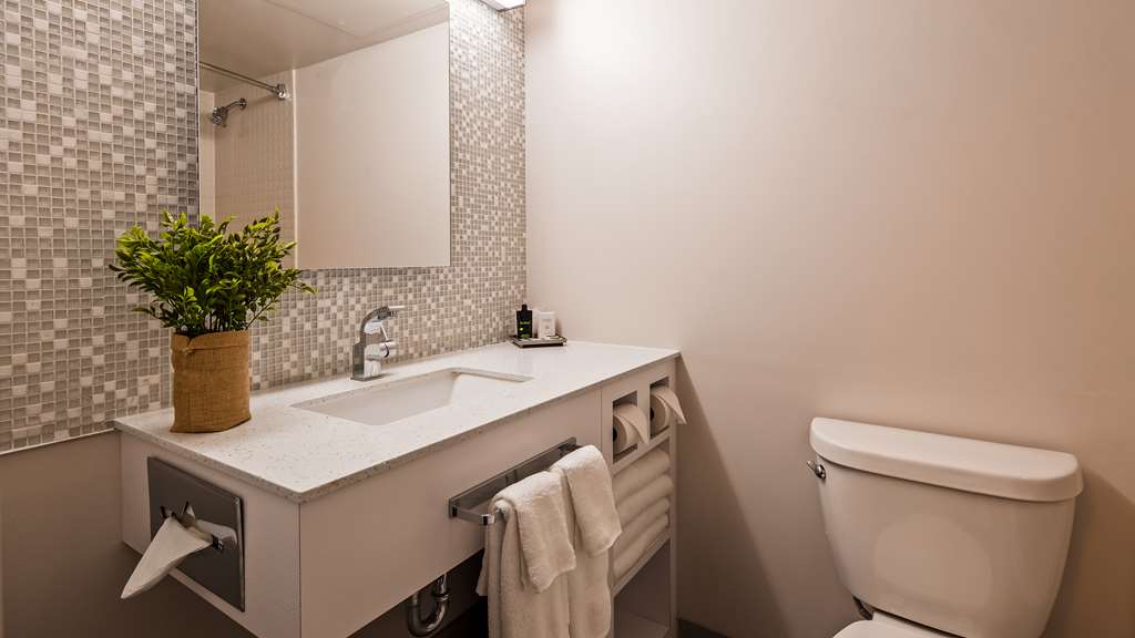 PresidentsEcoPlatinum One King Bathroom The Rushmore Hotel & Suites, BW Premier Collection Rapid City (605)348-8300
