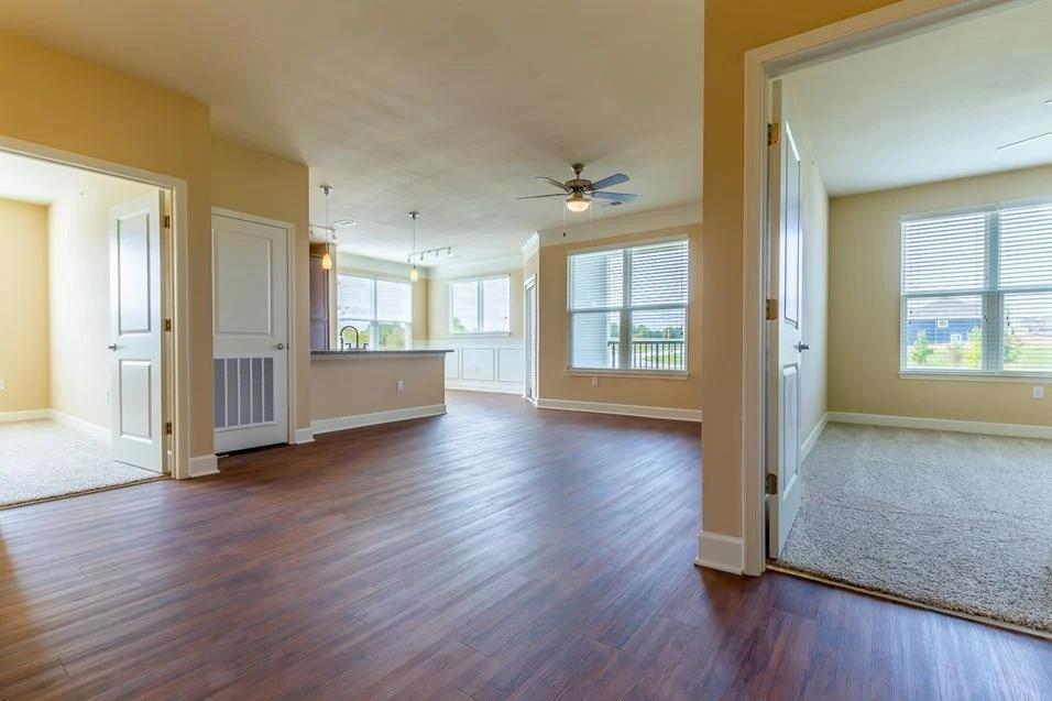 Unfurnished Living Area at The Residences at Bluhawk Apartments, Overland Park