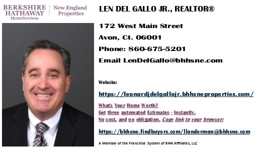 Images Leonard J. Del Gallo Jr., Broker Associate CT & FL, REALTOR®, CIREC, SFR®