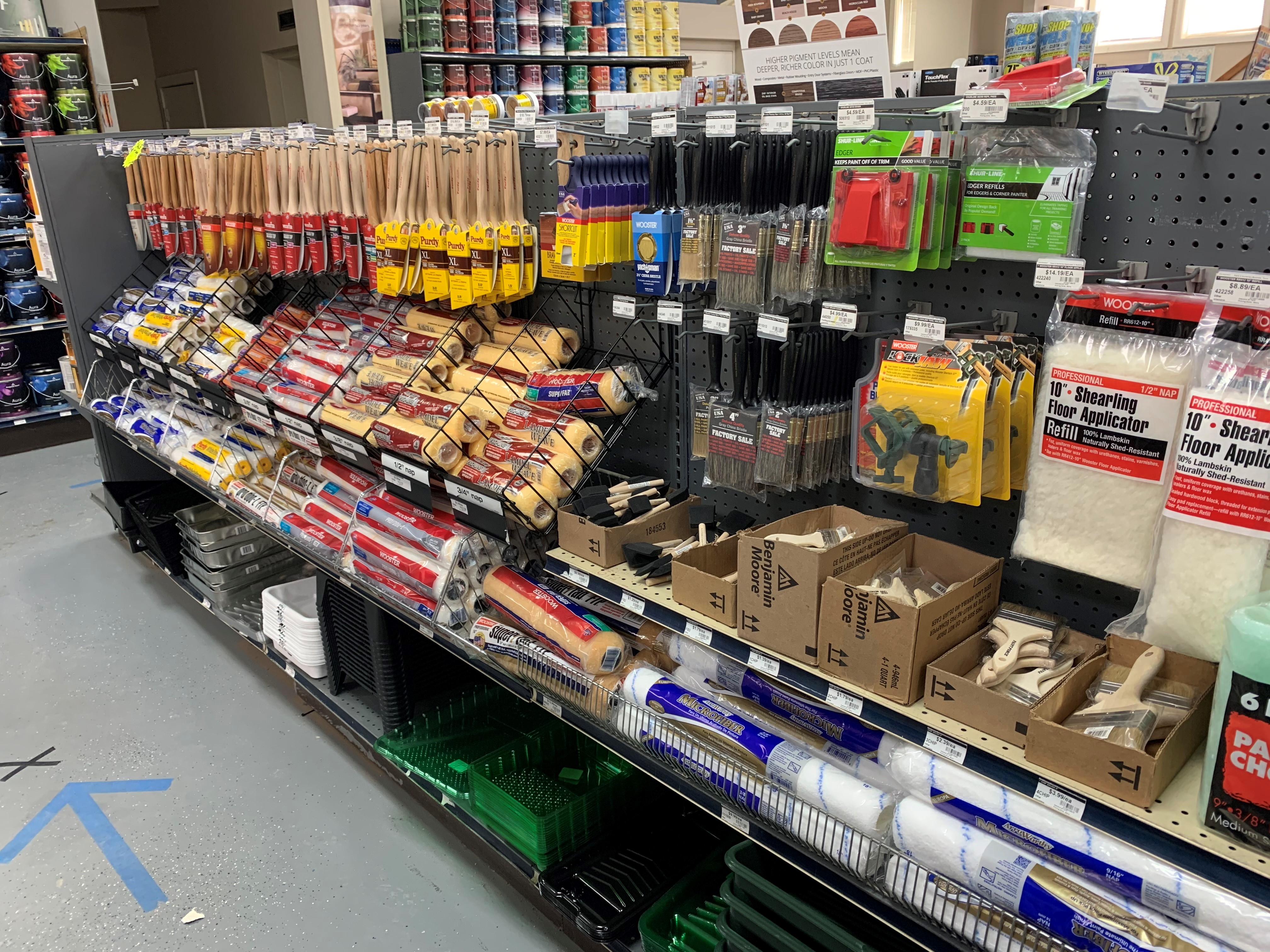 Purdy Brushes and Rollers, Wooster Brushes and Rollers, and  Paint Sundries