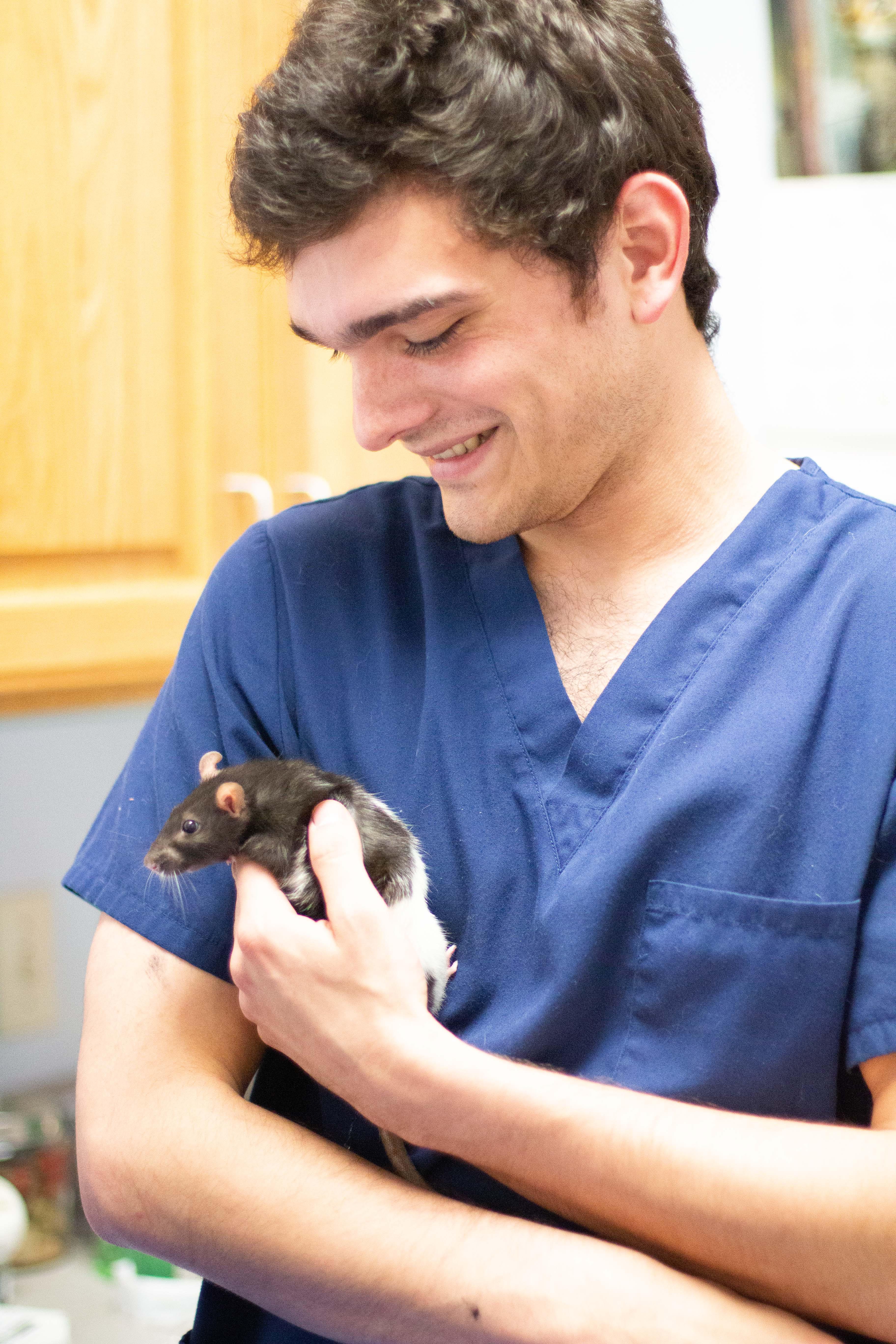Even our smallest patients get in on the technician cuddles!