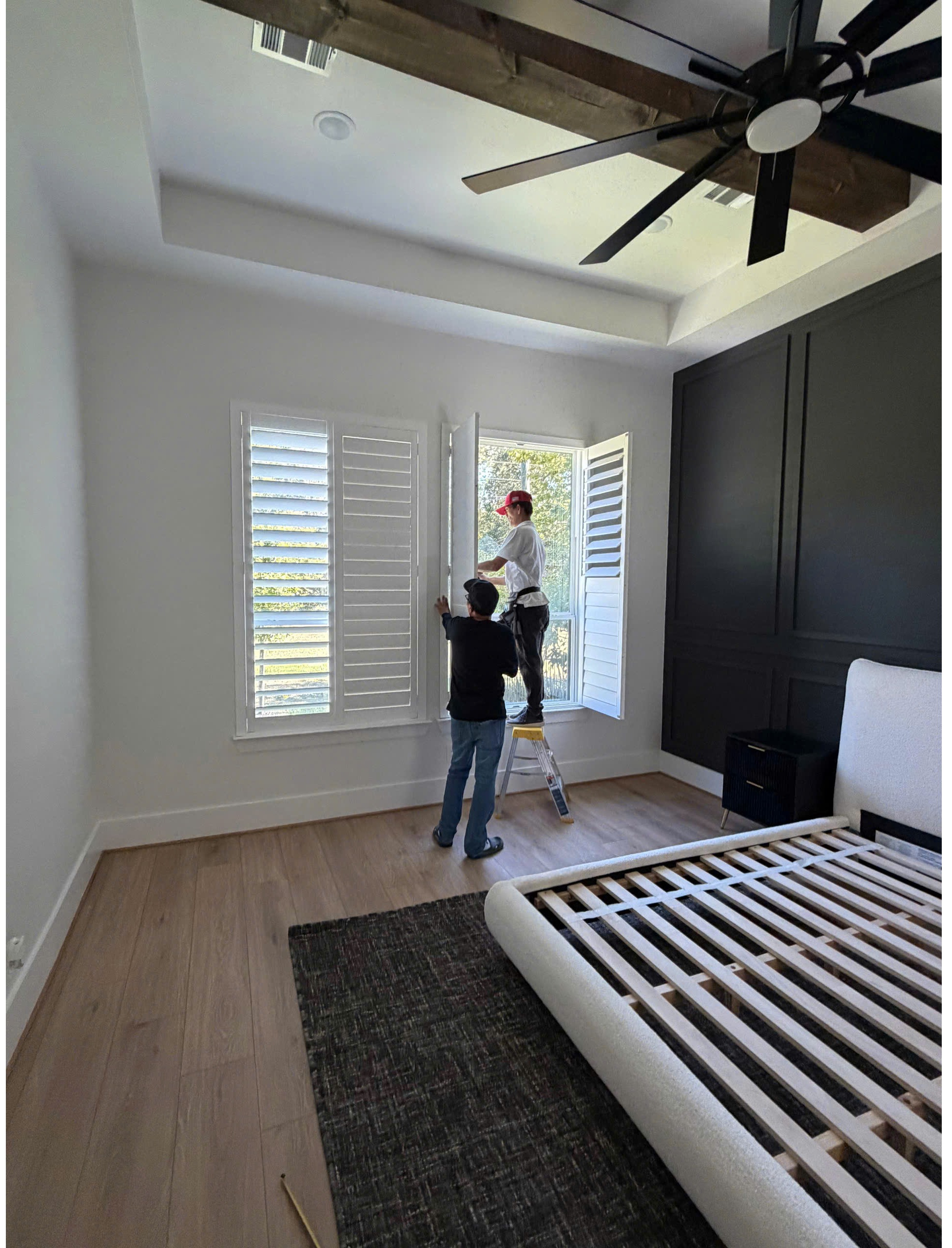 Installer completing a professional installation 