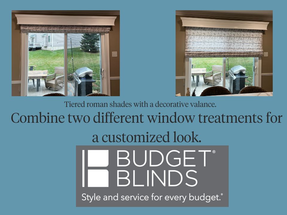 Combine two different window treatments for a customized look for your Jenkintown, PA kitchen.