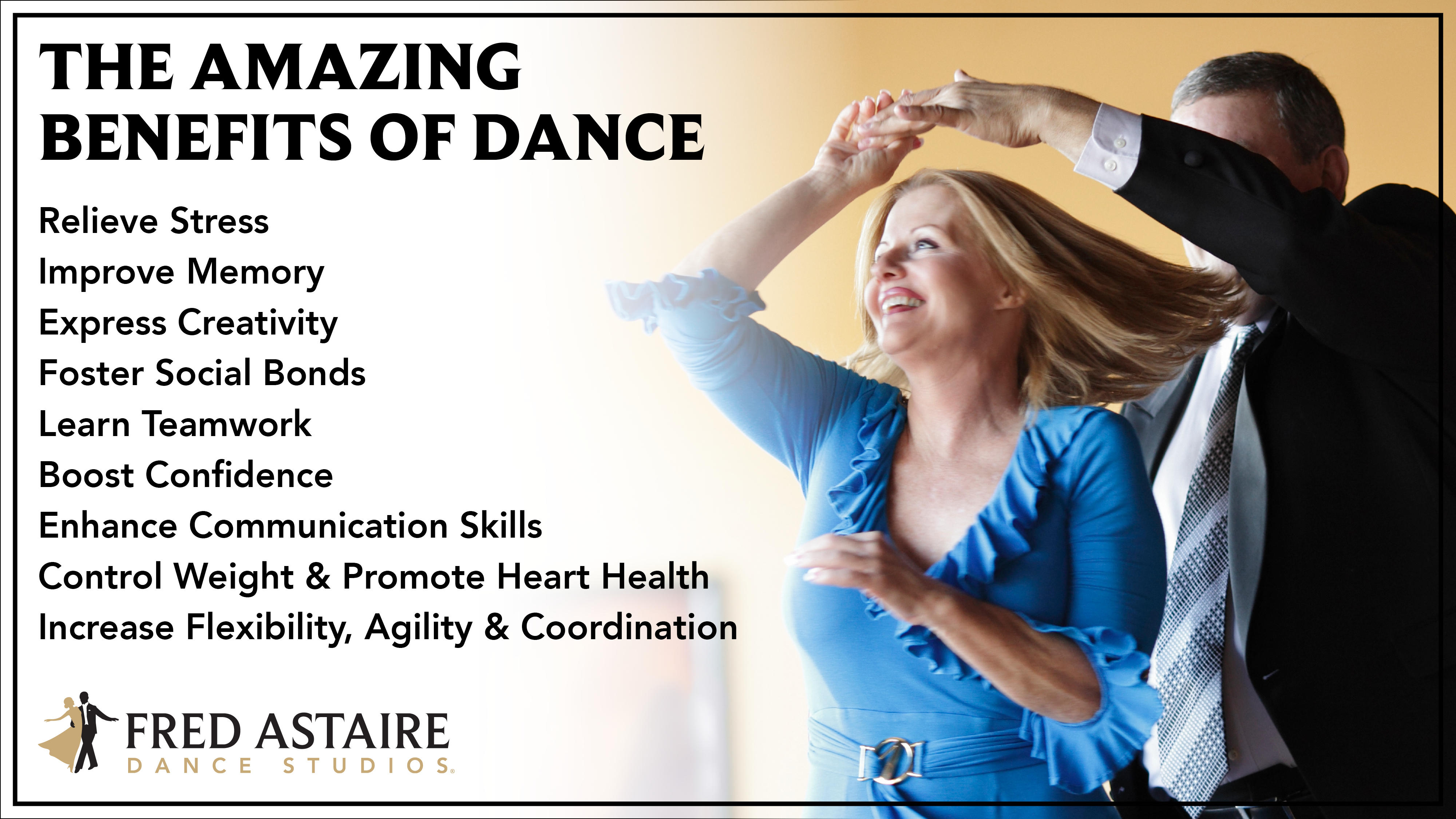 No matter if dancing by yourself, or with a Partner, the Fred Astaire Dance Studios - Riverside is the place for you to learn! We teach in Private Dance Lessons, Group Dance Lessons and of course we have Parties for you to practice at! Call today to learn more! 401-415-9766