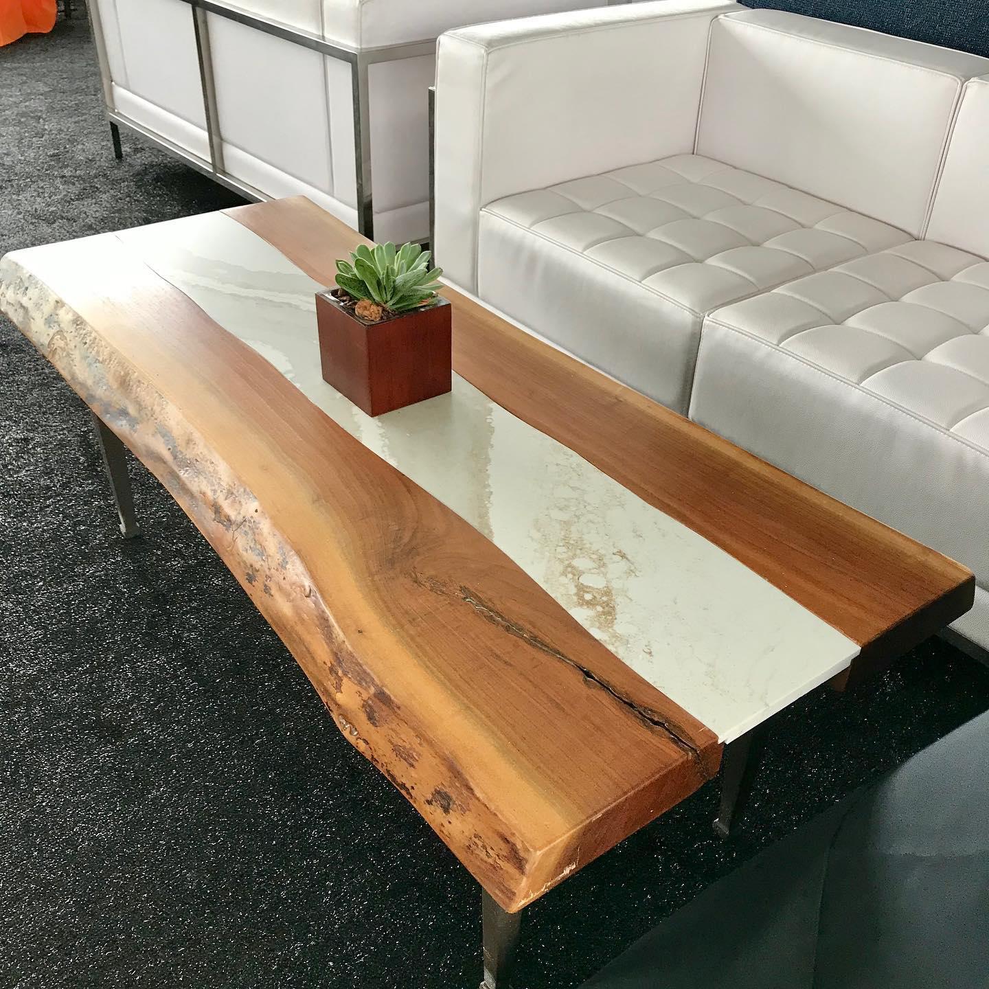 Natural Wood Coffee Table Creative Surfaces Countertops & Tile Sioux Falls (605)362-5853