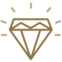Shining diamond icon.