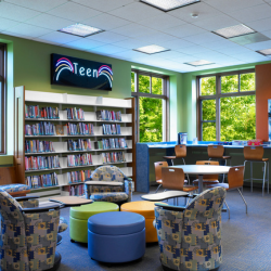 Teen area at the Brecksville Branch of CCPL