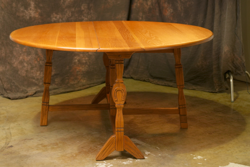 Oak Table Repaired and Refinished in Fort Collins