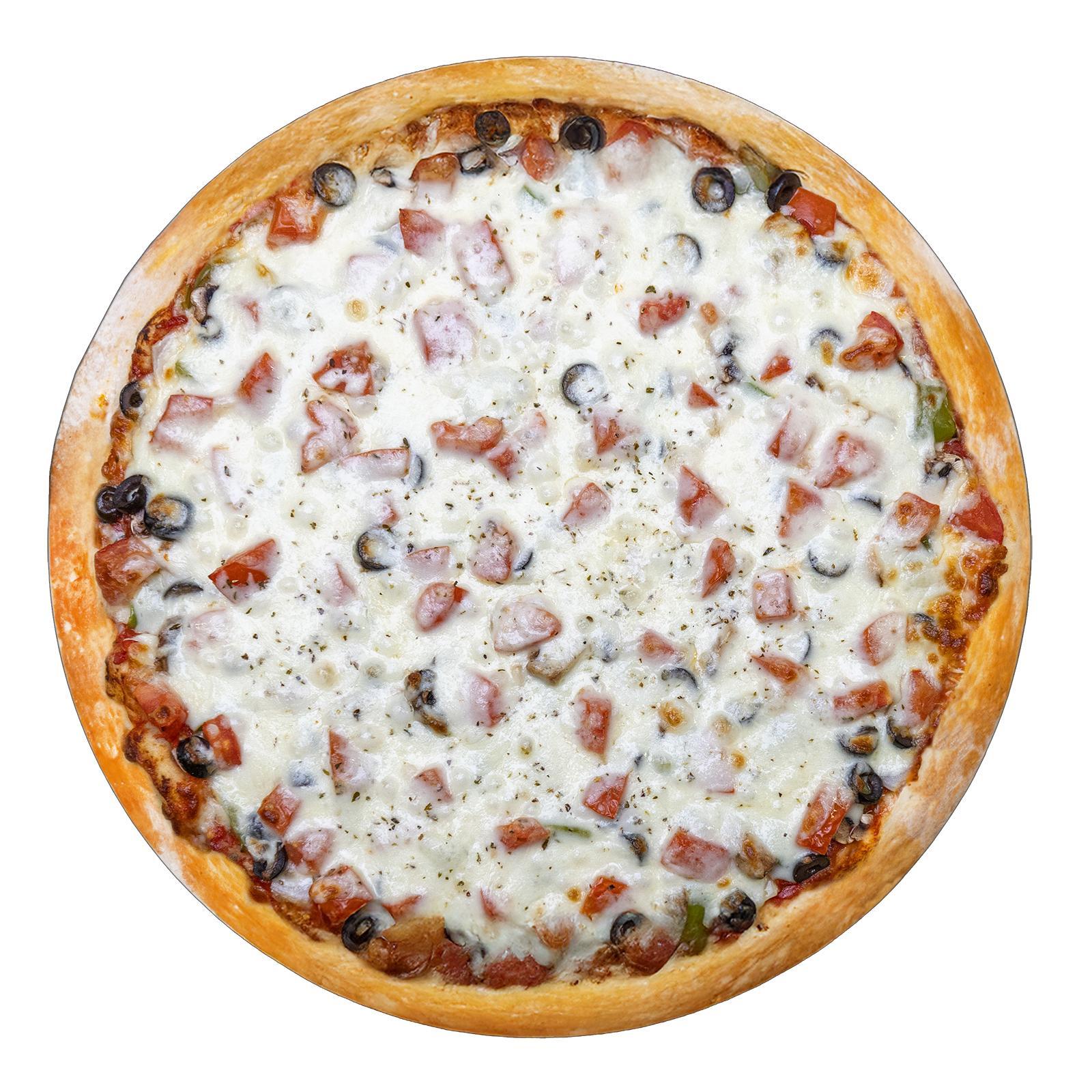 Green Pepper, Mushroom, Onion, Black Olives and Tomatoes Thin Crust Only 