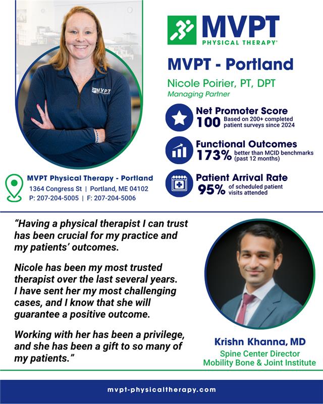 MVPT Physical Therapy Portland Maine MD Testimonial Krishn Khanna