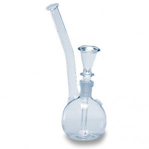 Curvy Glass Bubble Base Bong