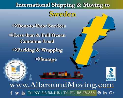 International Shipping & Moving to Sweden www.AllaroundMoving.com