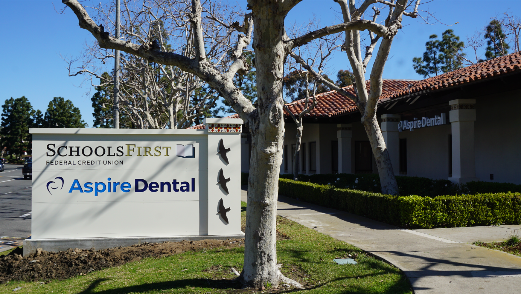 Make sure to look out for the Aspire Dental sign so you know you are in the right place. If you have trouble finding our office, call 949-538-4250 and our dental staff will assist you.
