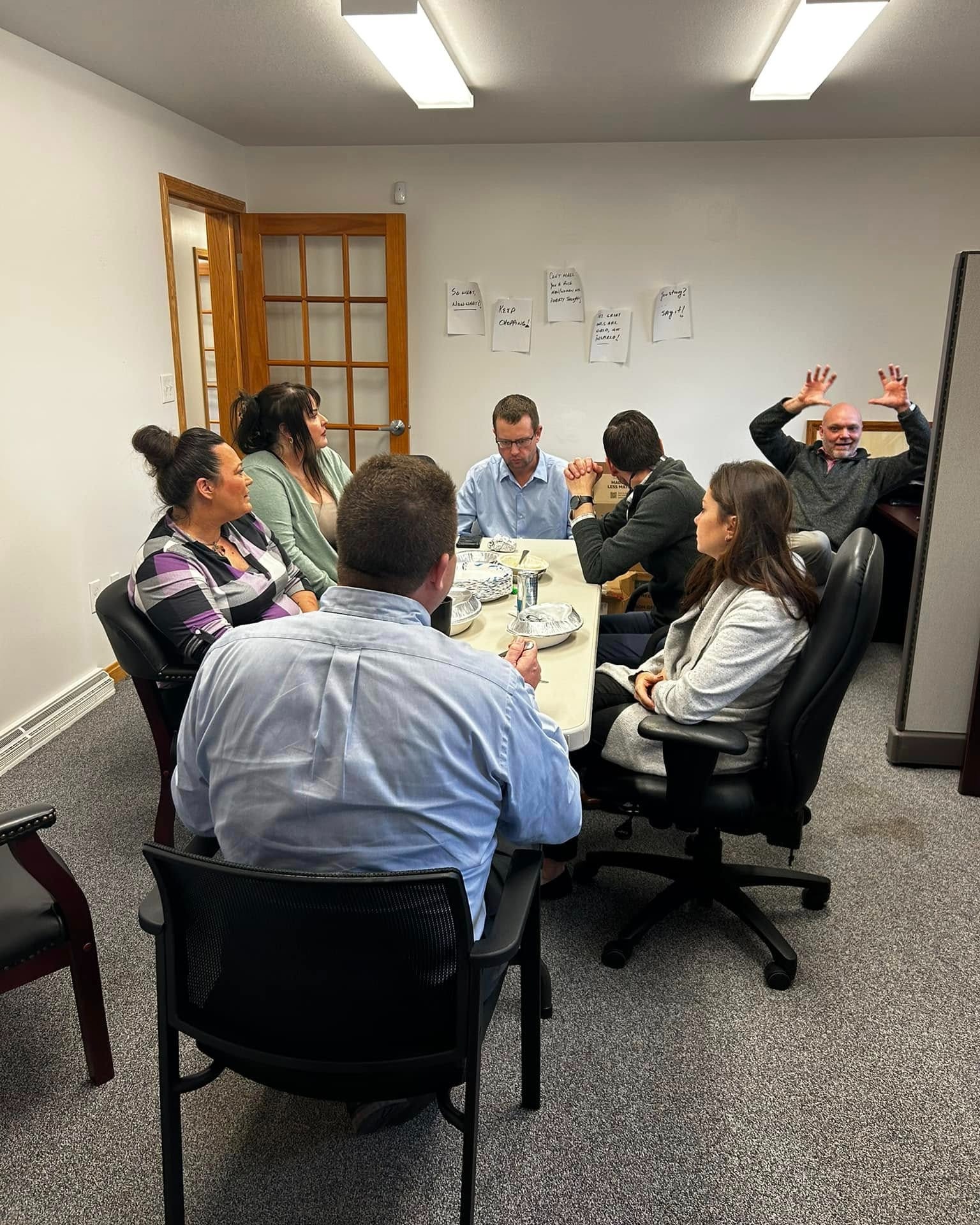 It was great having our VPA Brett Palmer join our office for lunch the other day. We are thankful for the leadership that Brett and our company provide. Also, it was the first time we were able to get the whole team together from both offices! Grateful for each and every one of them!!