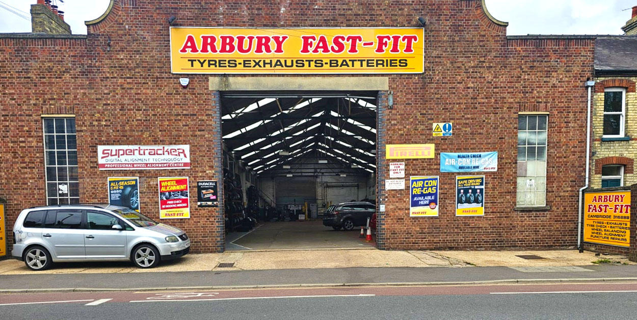 Outside Fast-Fit in Cambridge Fast-Fit Tyres & Exhausts Cambridge 01223 316888