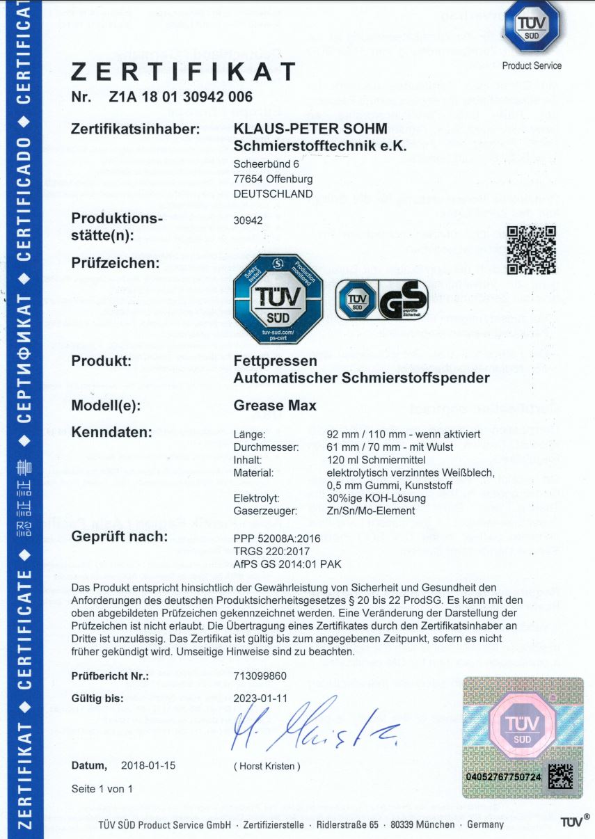 Klaus-Peter Sohm Schmierstofftechnik e.K., Scheerbünd 6 in Offenburg