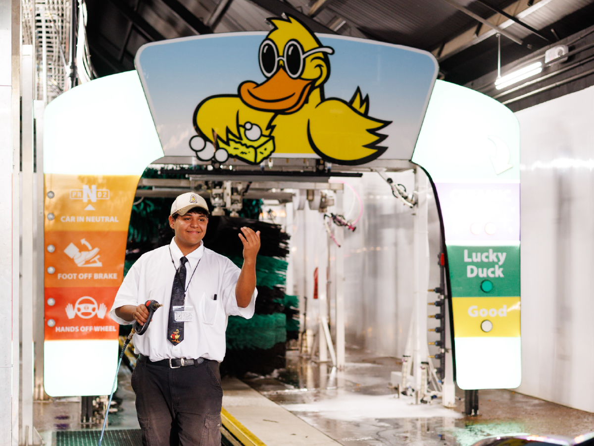 Before your car enters the showroom, Quick Quack Car Wash team members pre-treat your vehicle to help remove bugs and road grime. It is one of the ways we deliver a better clean every visit.