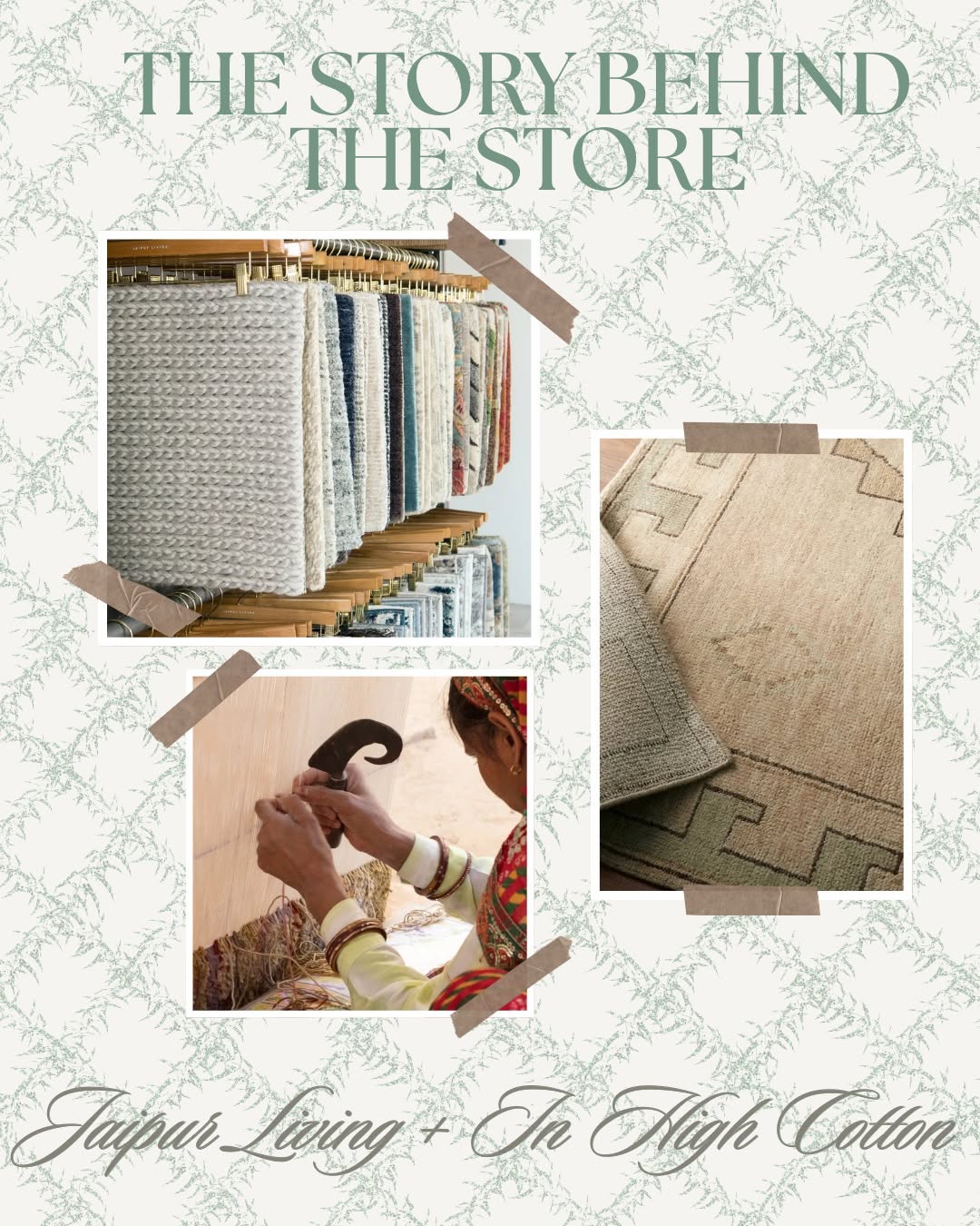 Every rug tells a story — and so does the company behind it. Jaipur Rugs began with a mission to support artisans and preserve the art of handmade rugs while creating meaningful work for families and villages across India. When you choose a rug at In High Cotton, you’re supporting more than beautiful design.