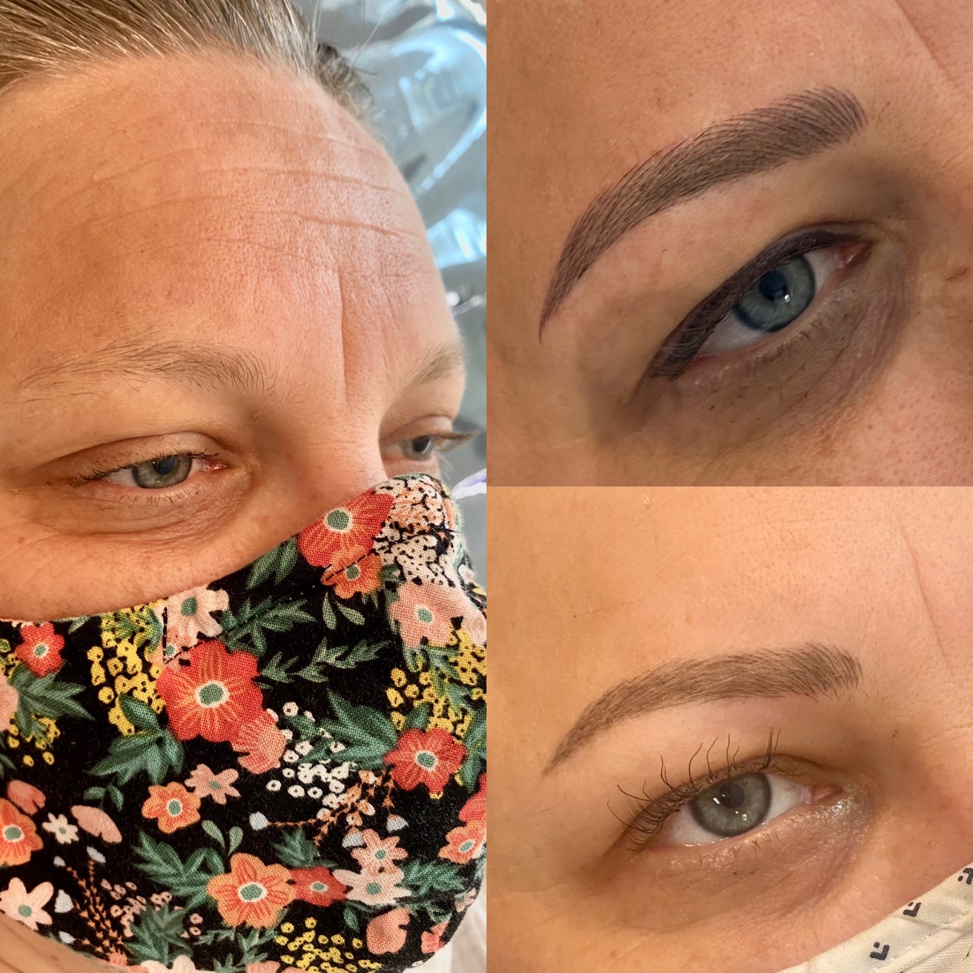 Microblading Permanent Makeup Before After at Laveda Lash & Brow