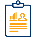 Clipboard report icon.