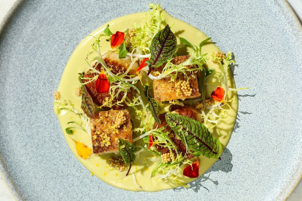 Bold flavors and fresh seasonal ingredients take center stage in dishes designed to stretch the conversation.
