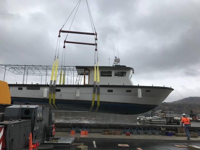 Here you see our  LTM-1250 - 300 Ton Liebherr at the USMA docks. Olori Crane Service, Inc. Nanuet (845)623-1267