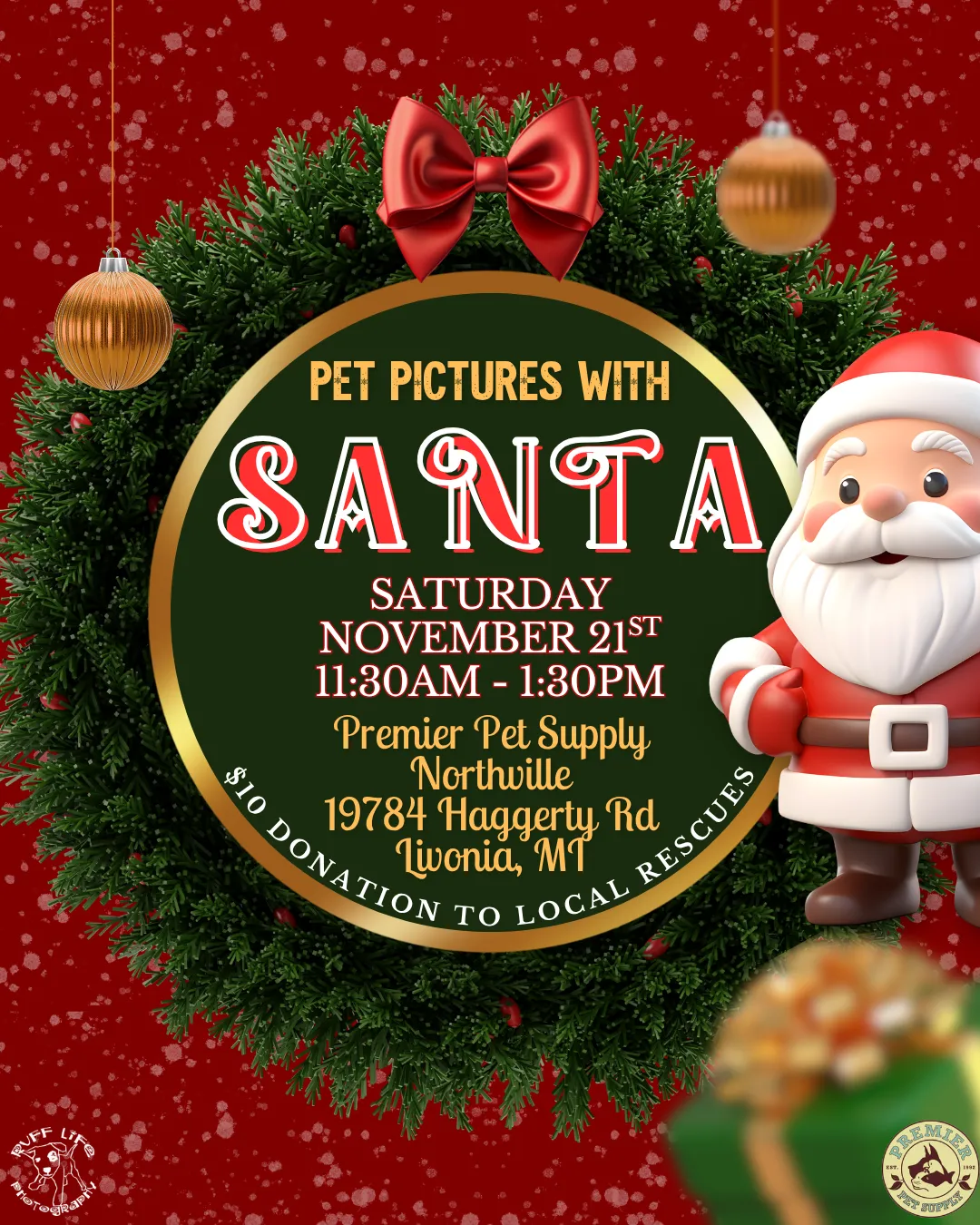 Image of Local Pet Event Santa Pet Photos W/ Ruff Life Photography! | Northville Nearby