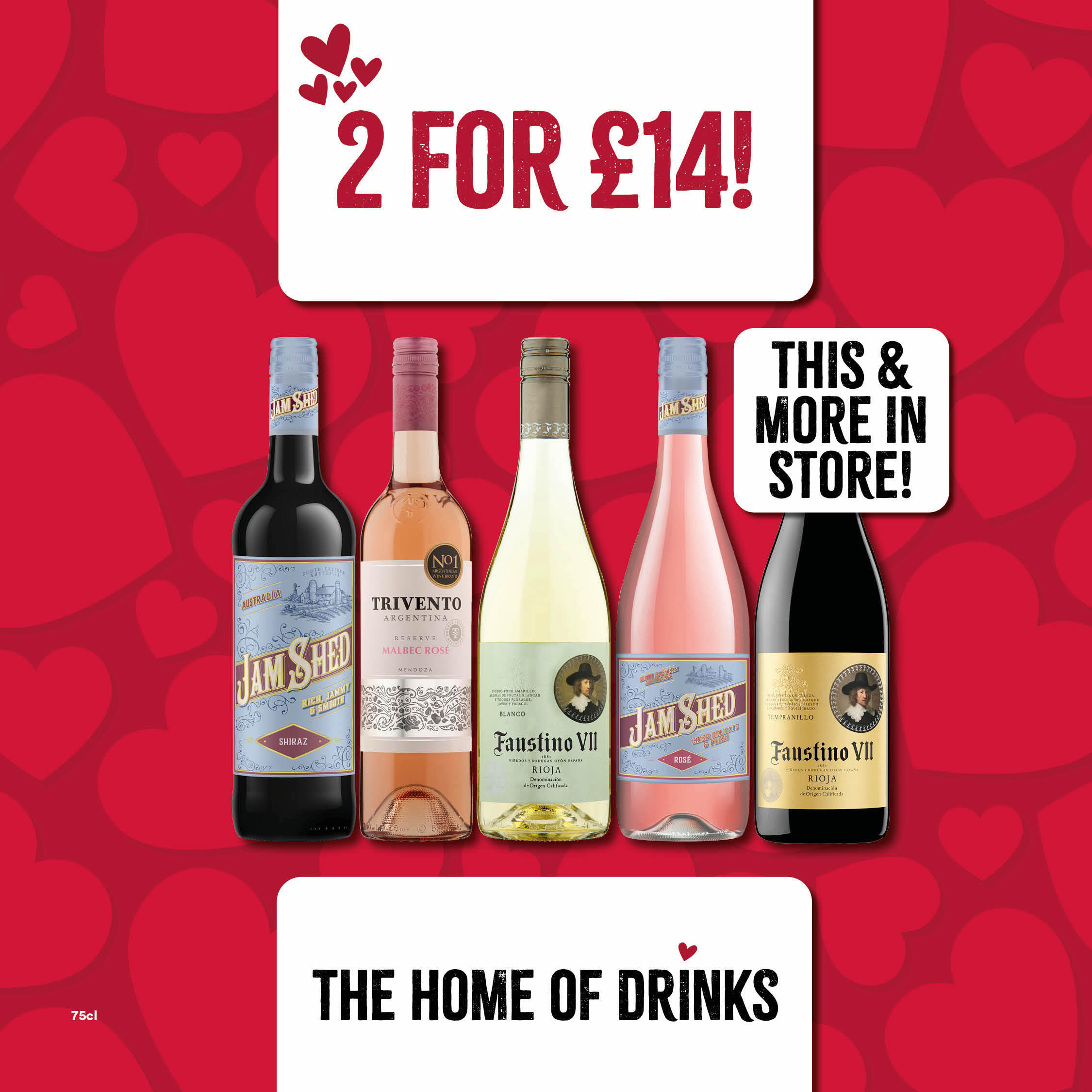 2 for £14 on selected wines