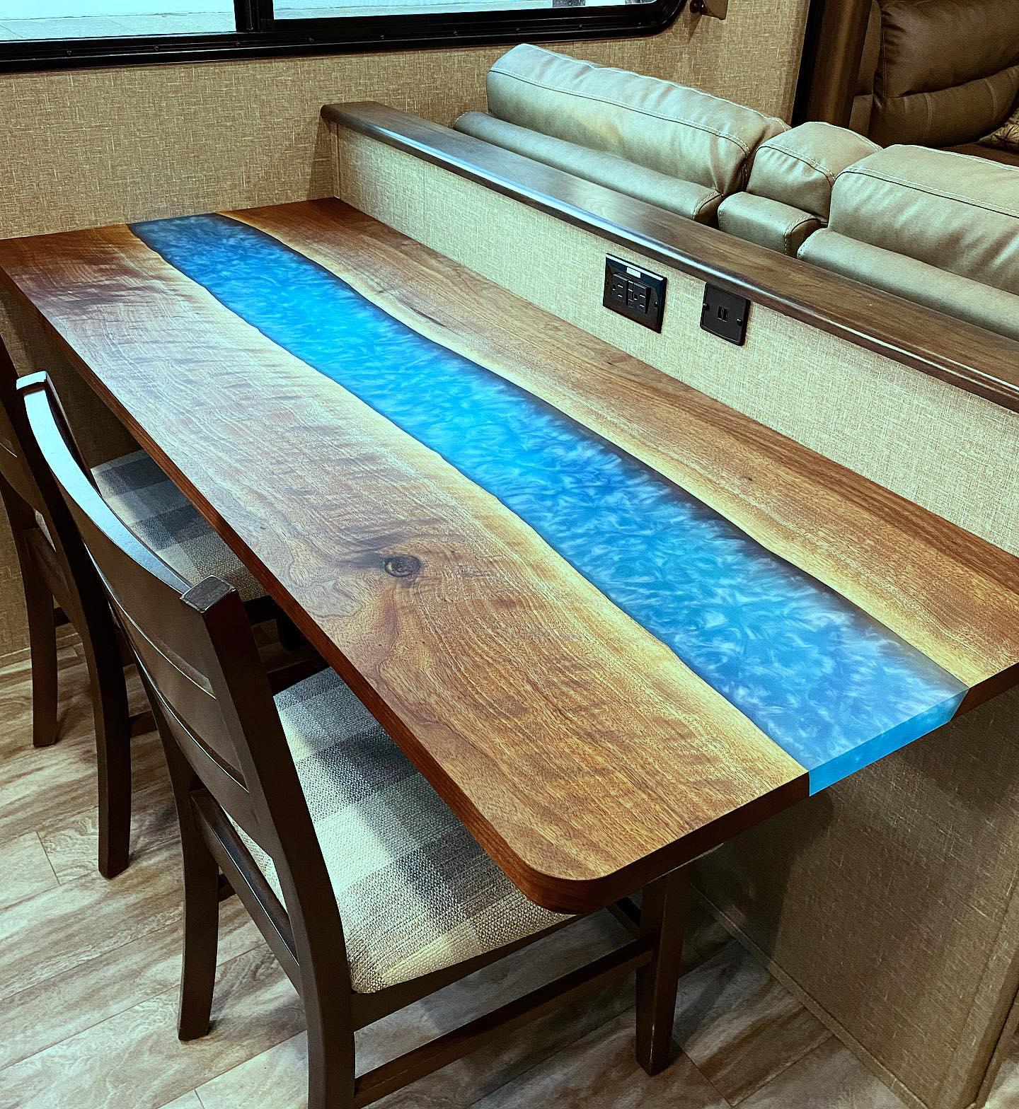 Elevate your home décor with our elegant epoxy coffee tables. Goodview Woodworks crafts these tables with precision and creativity, combining wood and epoxy resin to create unique and functional coffee table designs that capture attention and admiration.