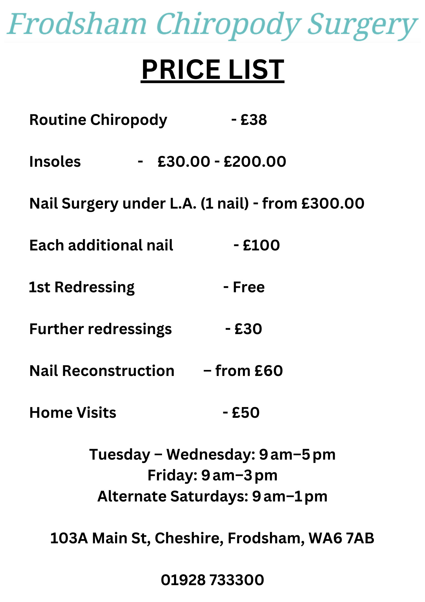 Images Frodsham Chiropody & Podiatry Clinic