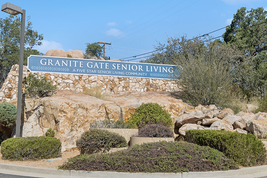 Granite Gate Senior Living exterior sign