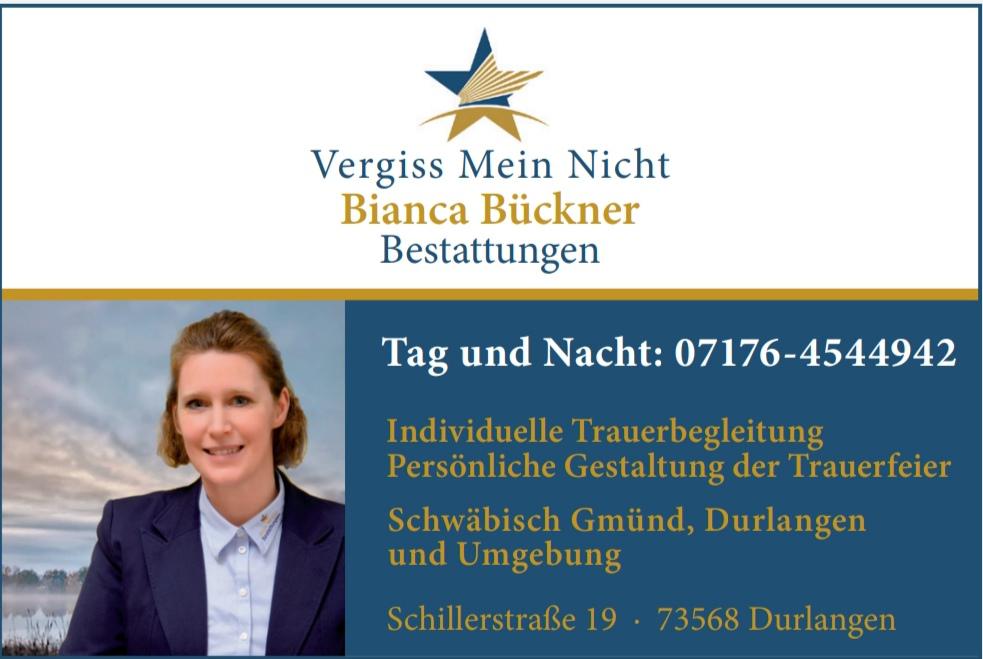 Bianca Bückner Bestattungen Inh. Bianca Heister-Bückner, Schillerstraße 19 in Durlangen