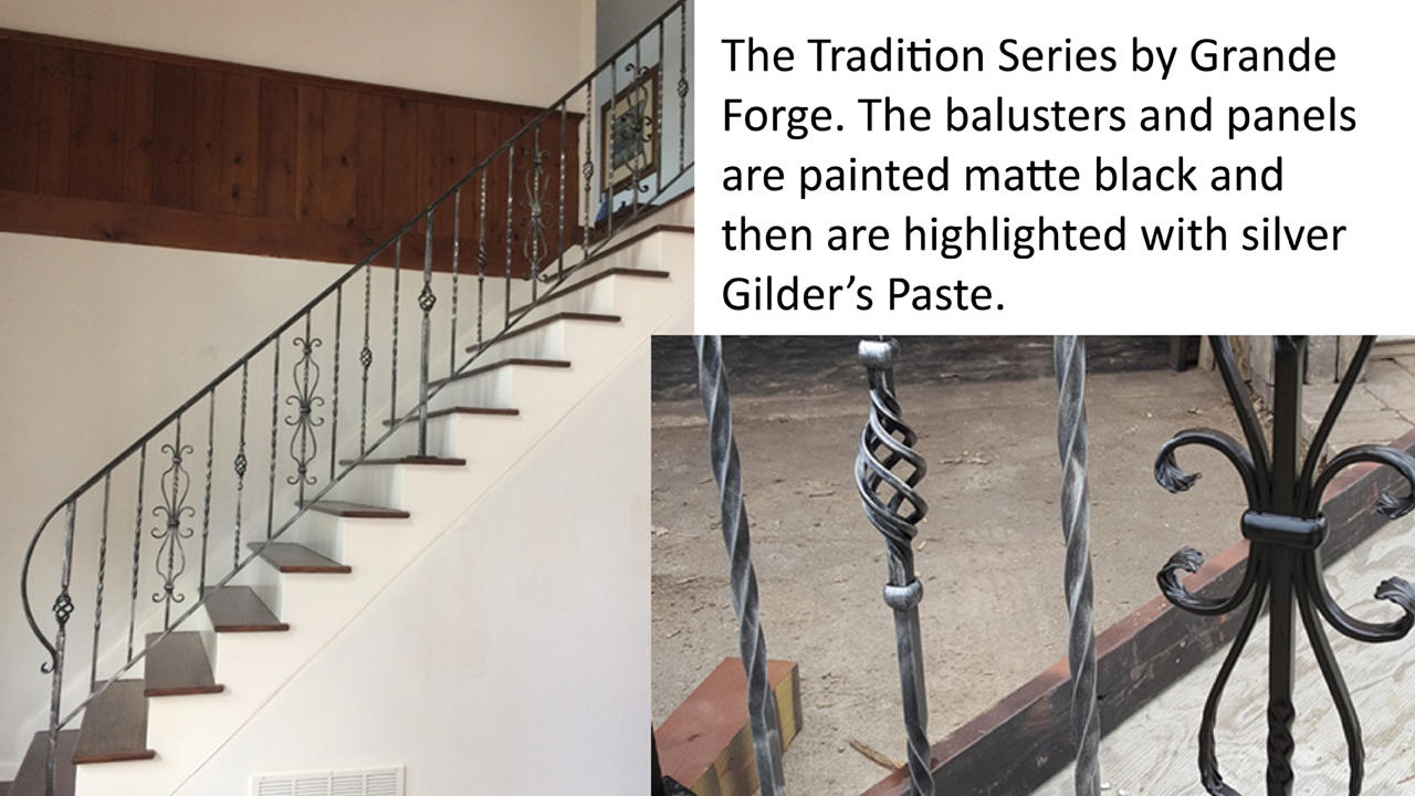 Tradition series balusters and scroll panels