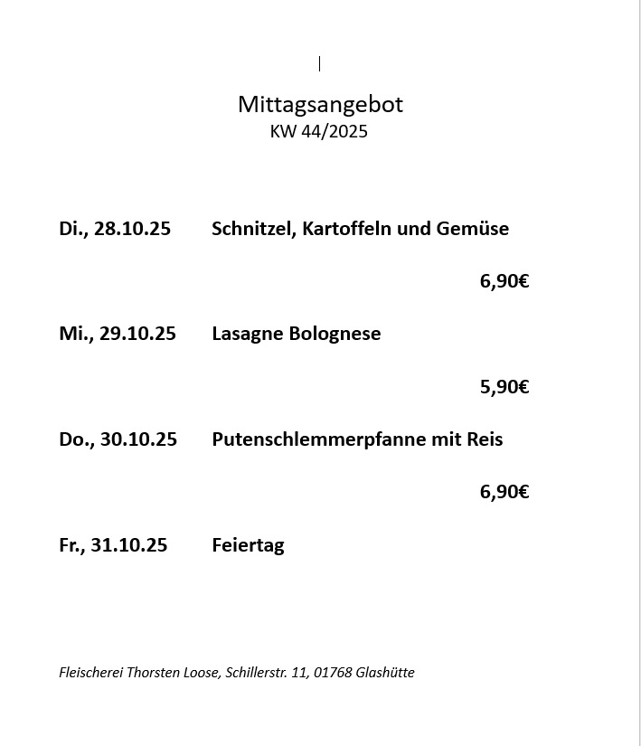 Bilder Fleischerei Thorsten Loose