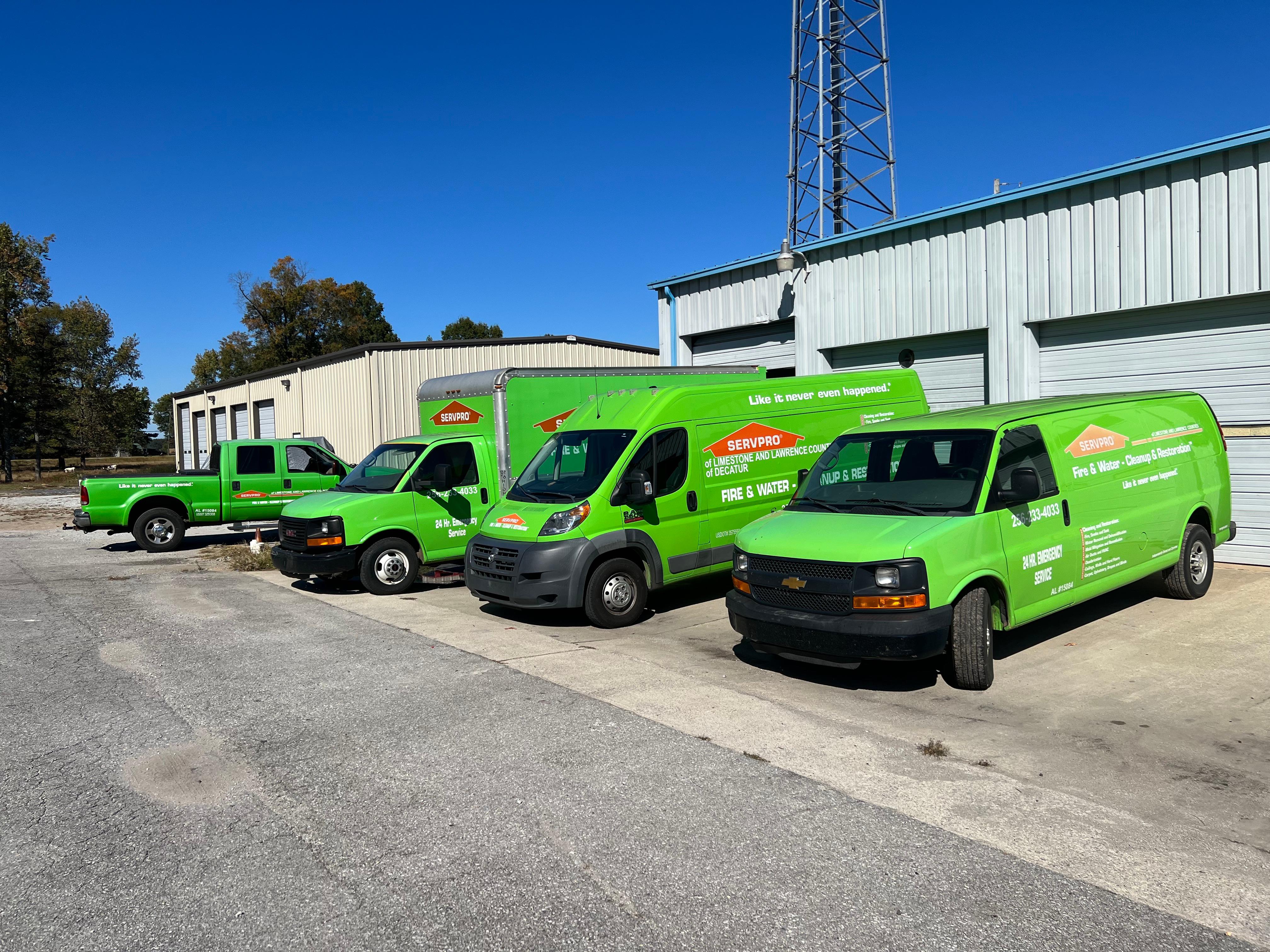 Servpro of Limestone & Lawrence Counties/Decatur vehicles.