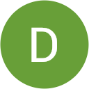 A simple green circle with a white letter 'D' in the center.